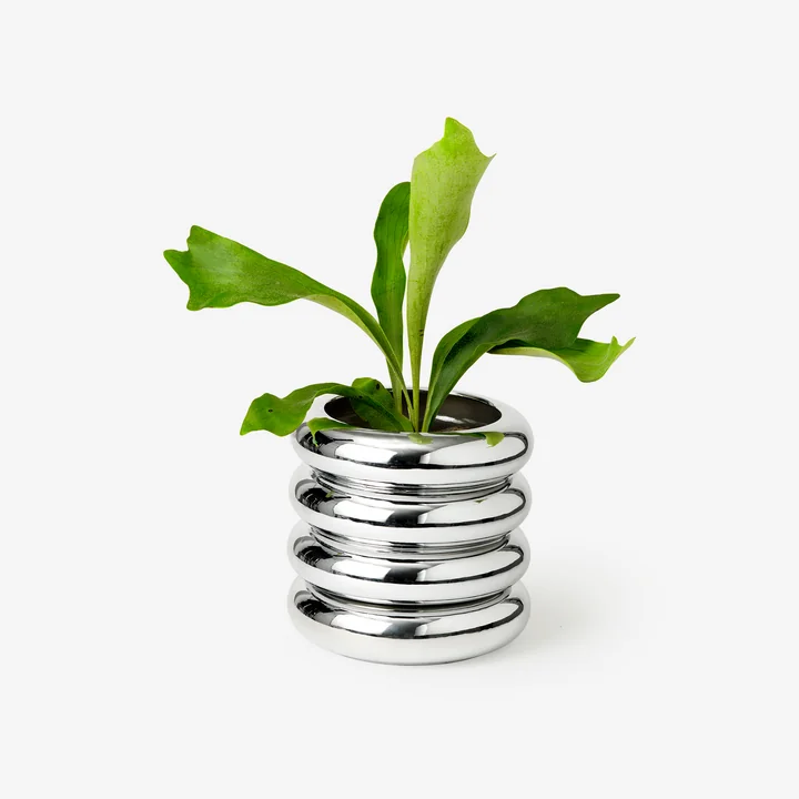 Areaware - Stacking Blumengefäss, silber