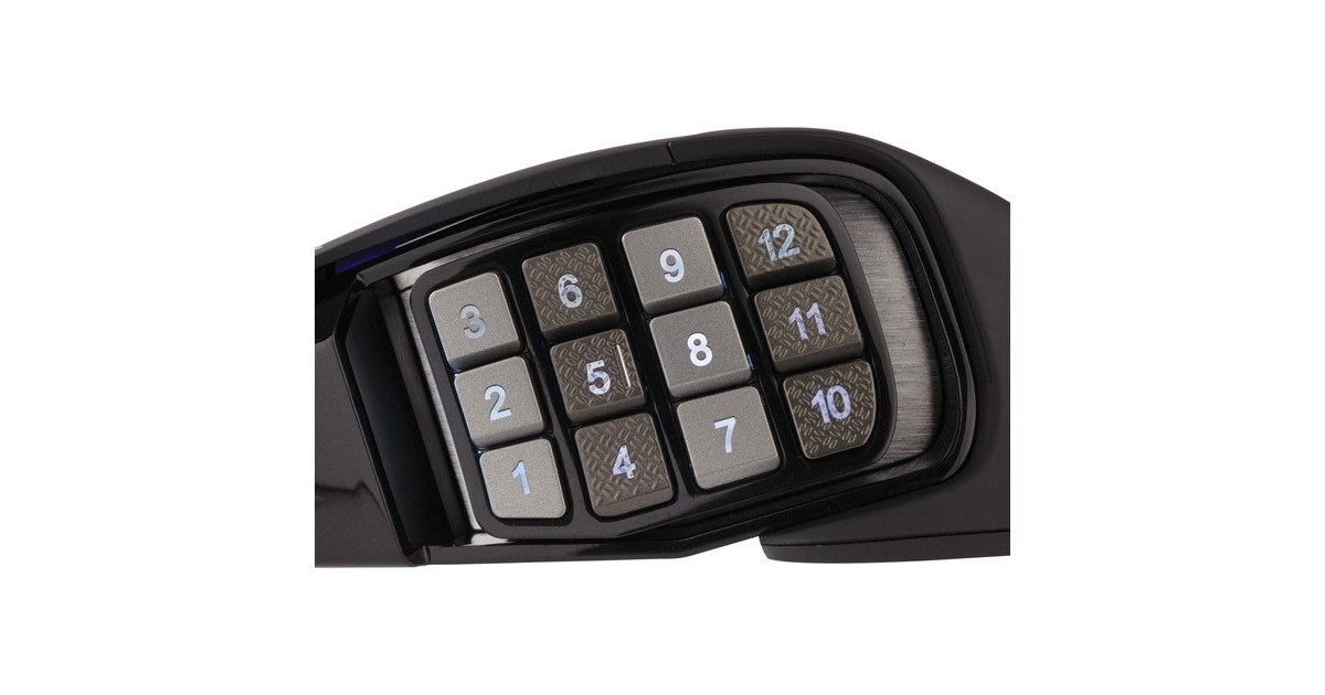 CorsairScimitar RGB ELITE gaming muis  (Zwart, 18.000 dpi, RGB leds)