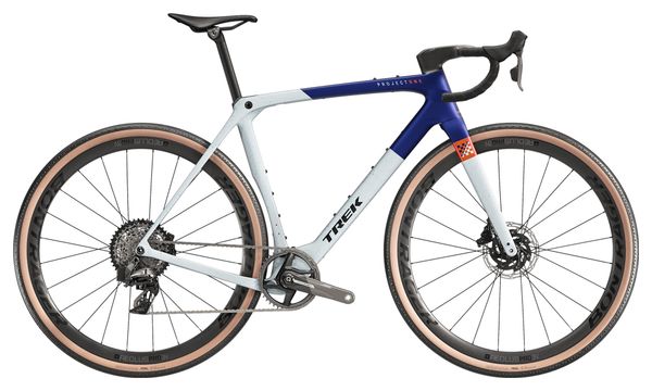 Vélo de Gravel Trek Checkmate SLR 7 Sram Force XPLR AXS 12V 700 mm Blanc Bleu 2025