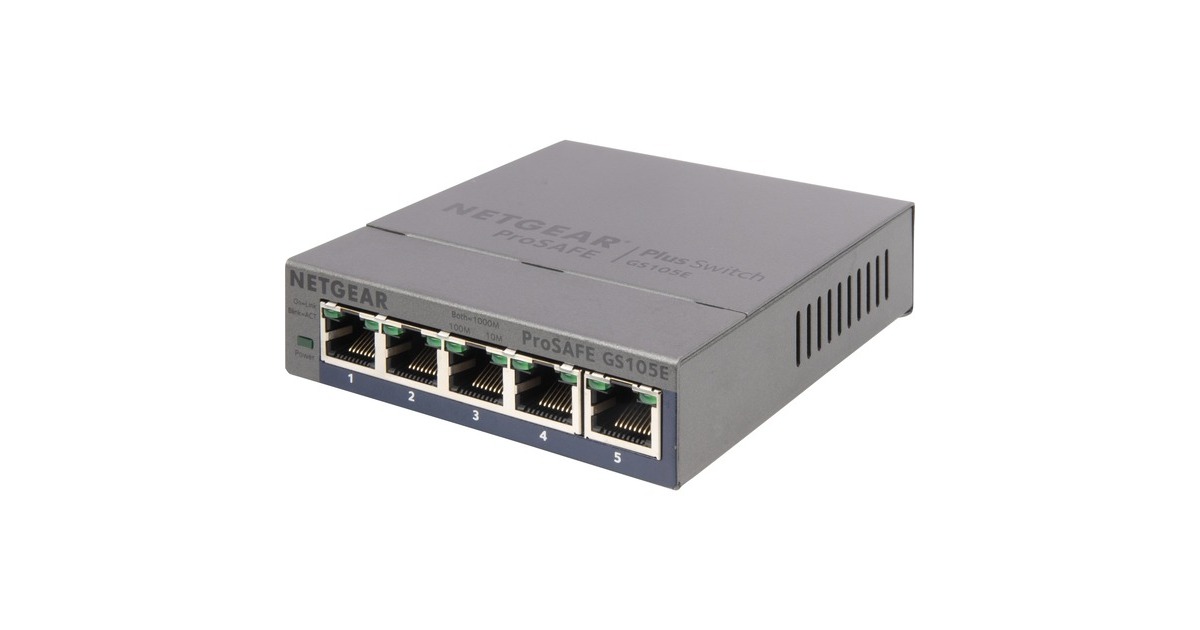 NetgearProSAFE GS105E v2, 3 pack switch  (Grijs)