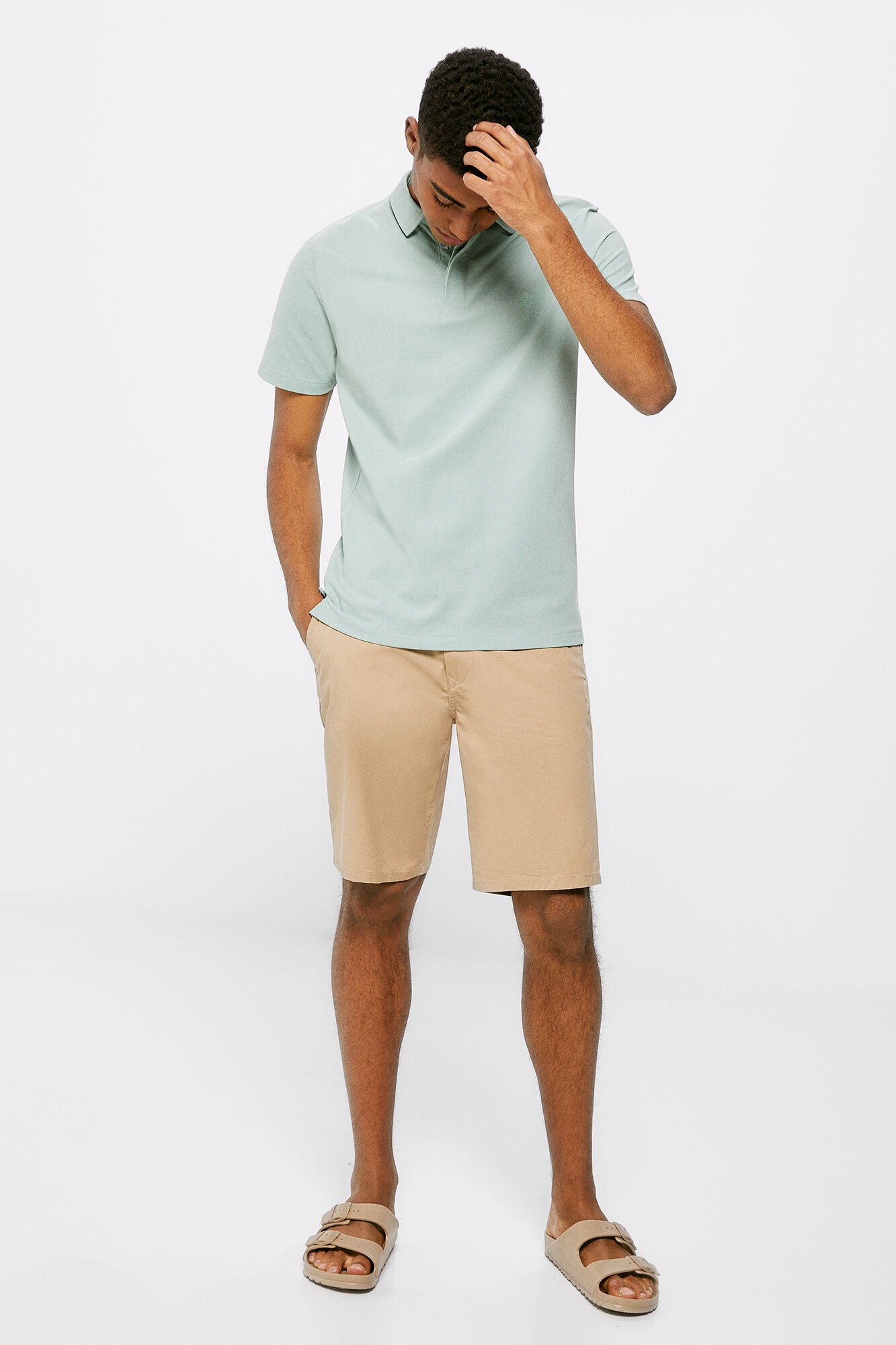 Camisa polo Oxford - verde