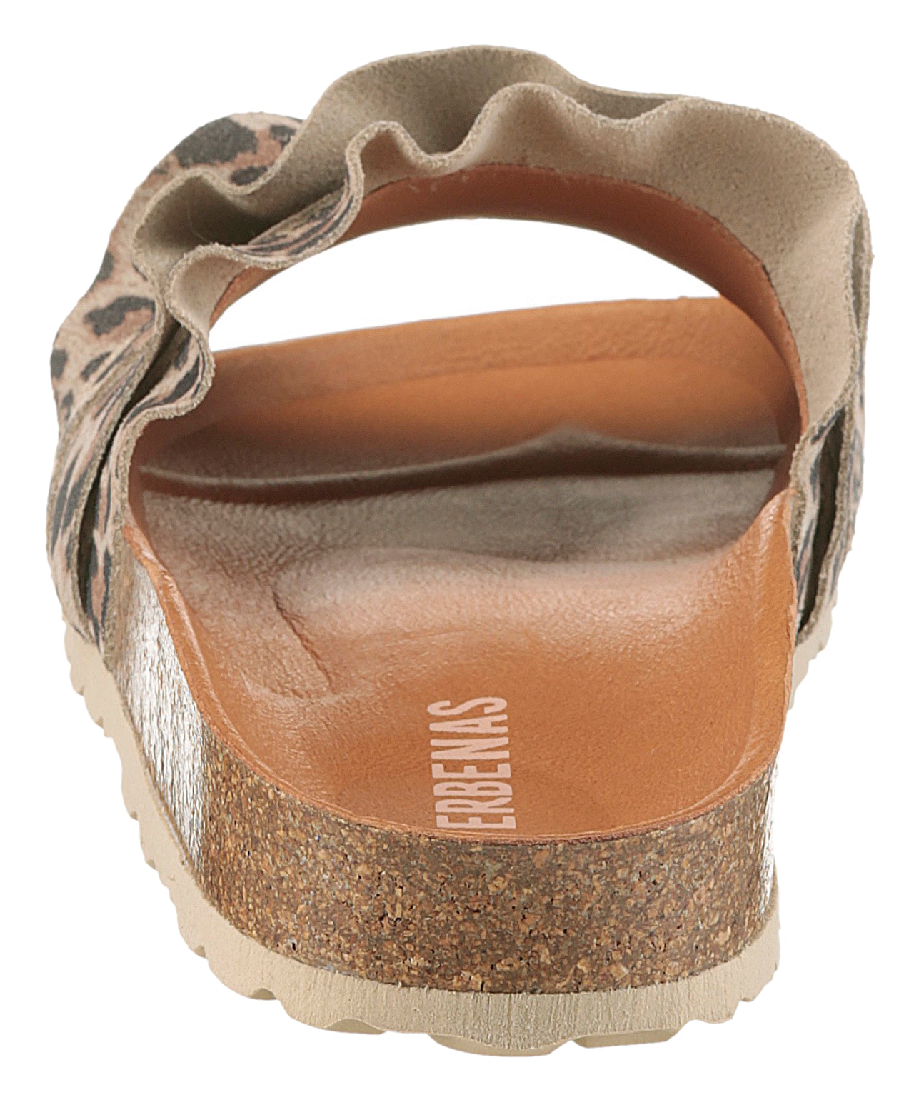 VERBENAS Pantolette »Rocio Roda«  Sommerschuh, Flat mit geschwungenen Laschenstoff