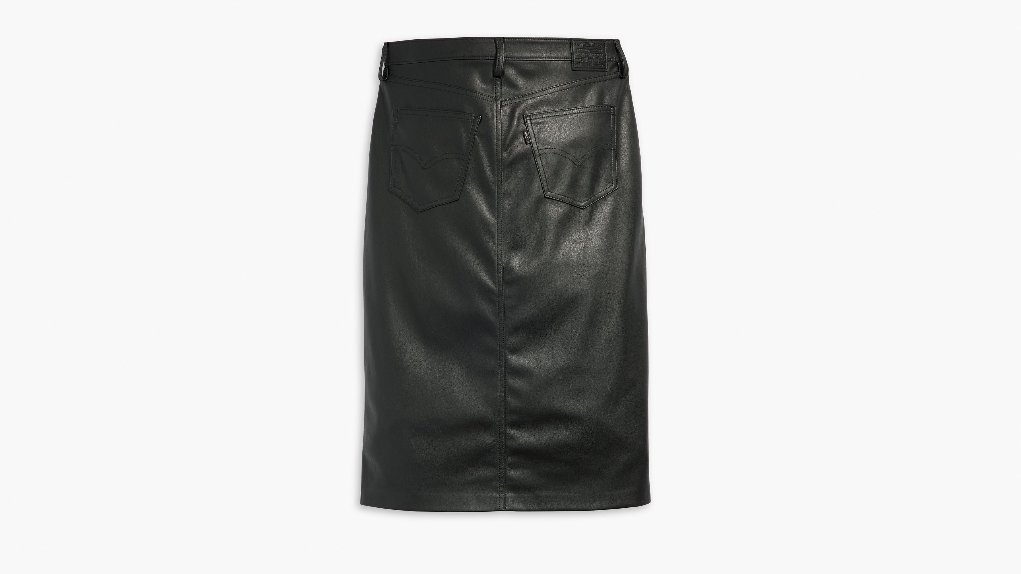 Jupe crayon en simili cuir - Leather Night - Noir
