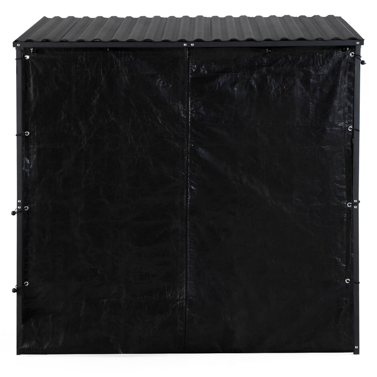 Pratik Garden Abri-bûches 3 stères avec housse de protection zippable noir - 185x70/90x170/185 cm