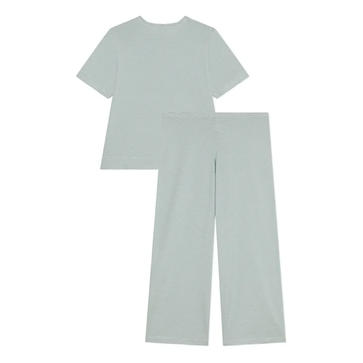 Petit Bateau Ensemble Pyjama Marence Rayé - Collection Femme | Sauge