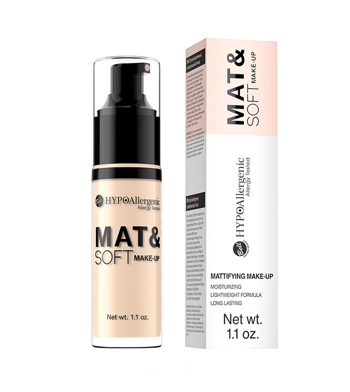 Bell - Maquiagem matificante hipoalergênica e base Mat & Soft - 01:Light Beige