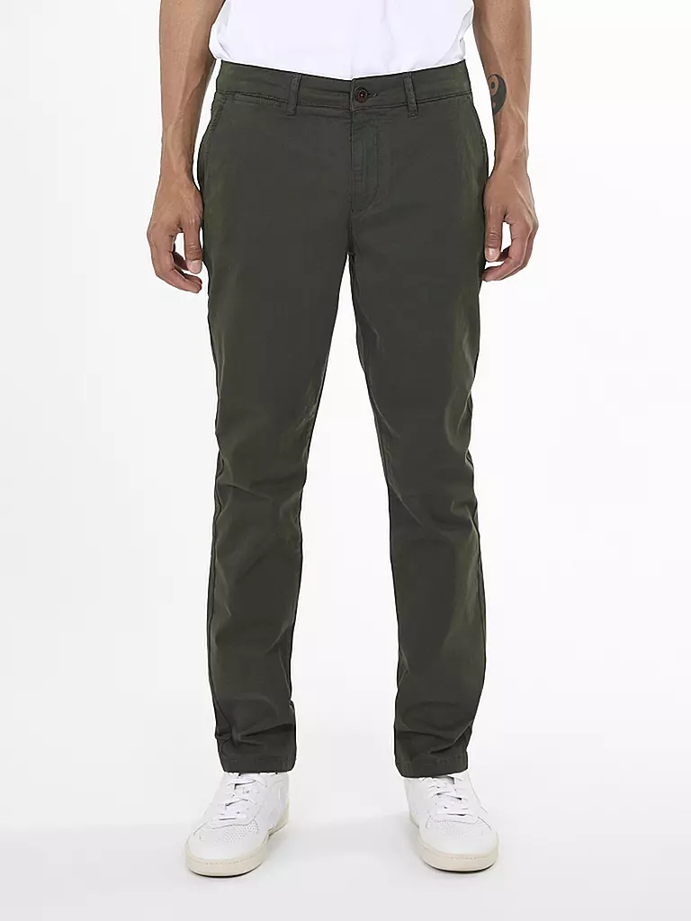 KNOWLEDGE COTTON APPAREL Chino LUCA dunkelgrün