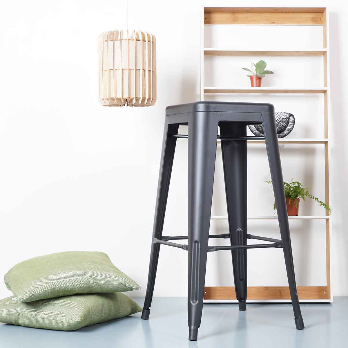 Barkruk 77 cm hoog - Zwart