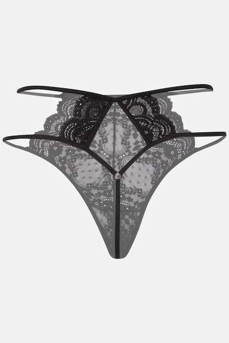 2-tlg. Set, Panty und String, Ouvert-Öffnung im Schritt
