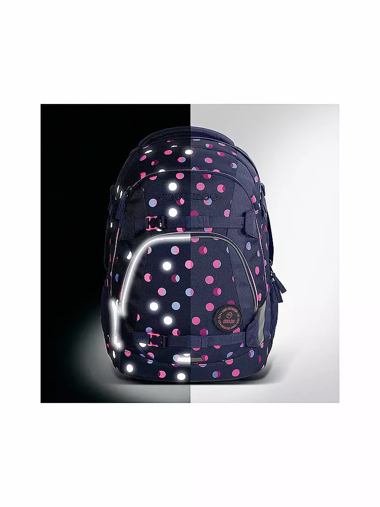 COOCAZOO Schulrucksack MATE Reflective Moons dunkelblau