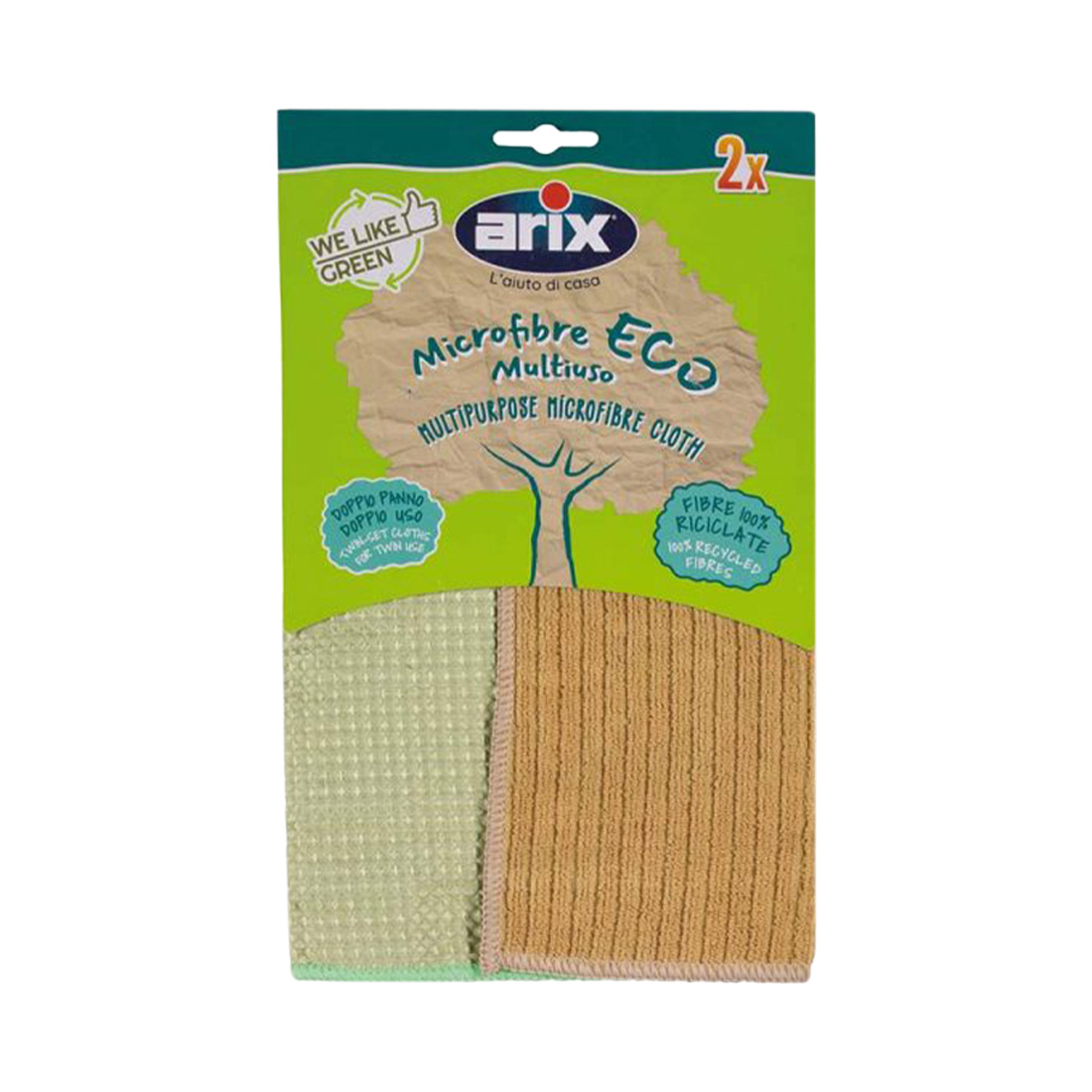 Arix We Like Green Mehrzwecktücher Mikrofaser Eco 2 Stk.