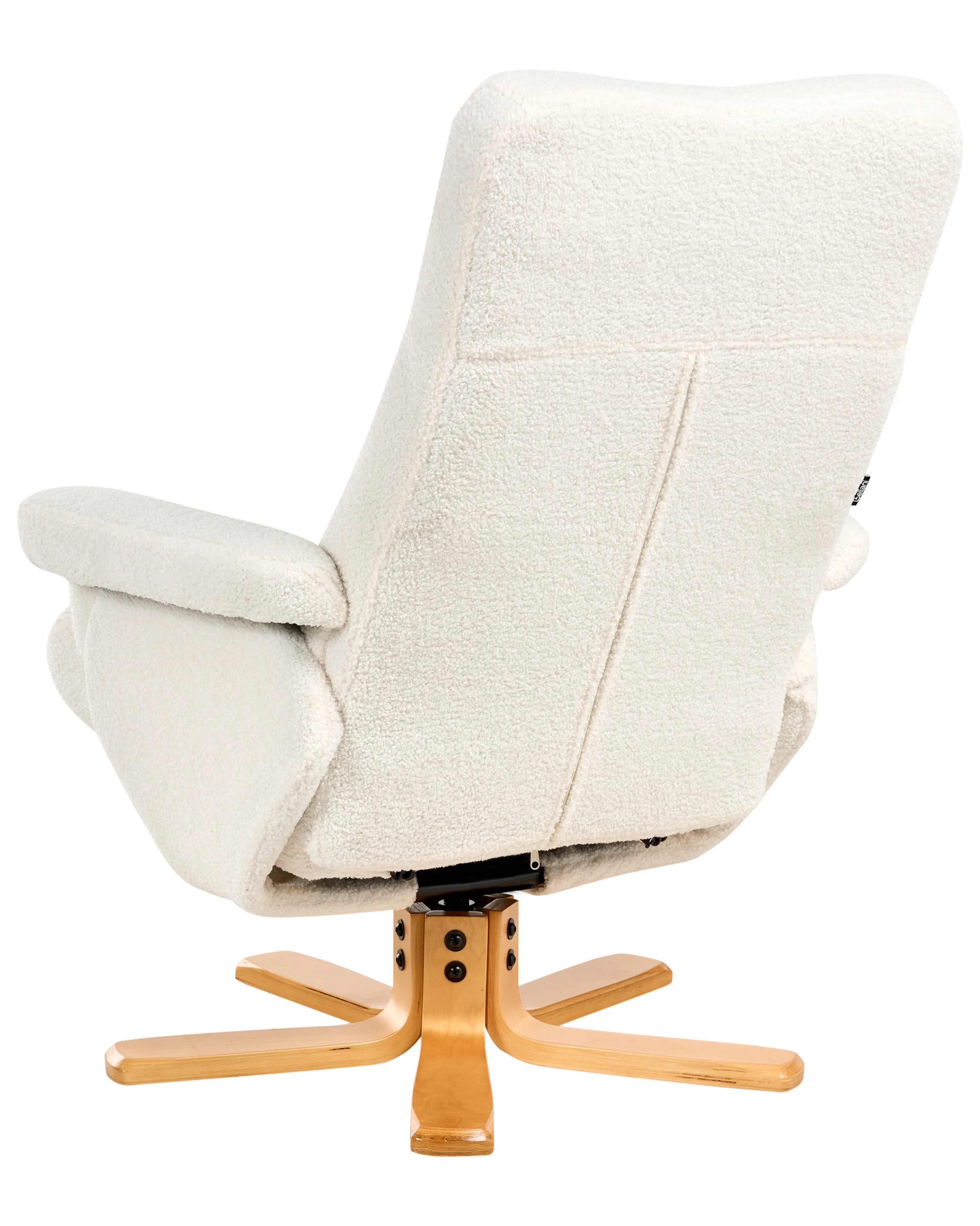 Relaxfauteuil EPSE met voetenbank Bouclé Gebroken wit