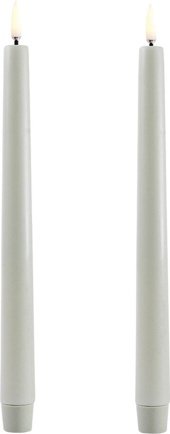 Uyuni LED taper candle, Dusty green