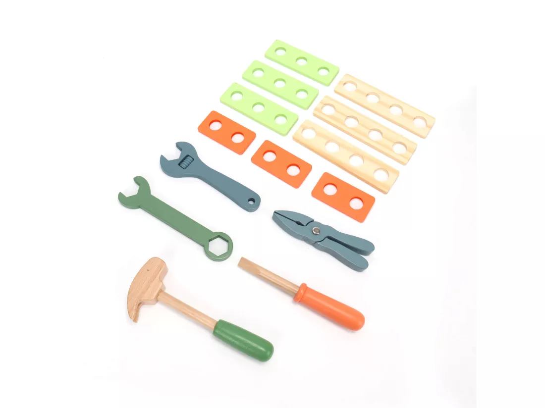 Jeu de Valise à Outils pour Enfants Subeir À partir de 3 ans Bois Multicolore 6x29,5x22,5