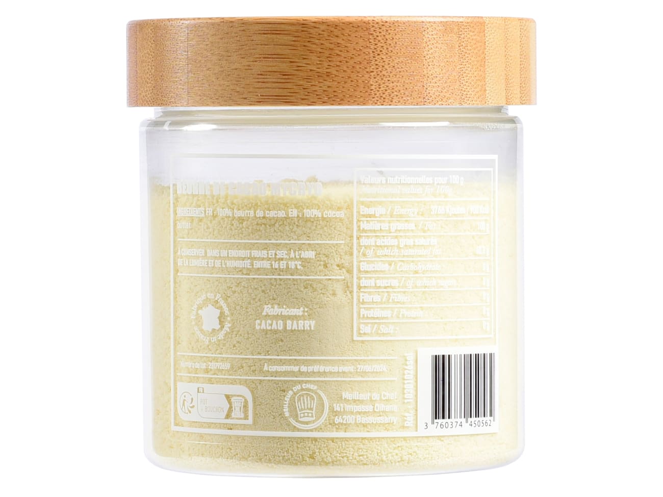 Beurre de cacao Mycryo - 100 g - Sélection Chef Philippe - Cacao Barry