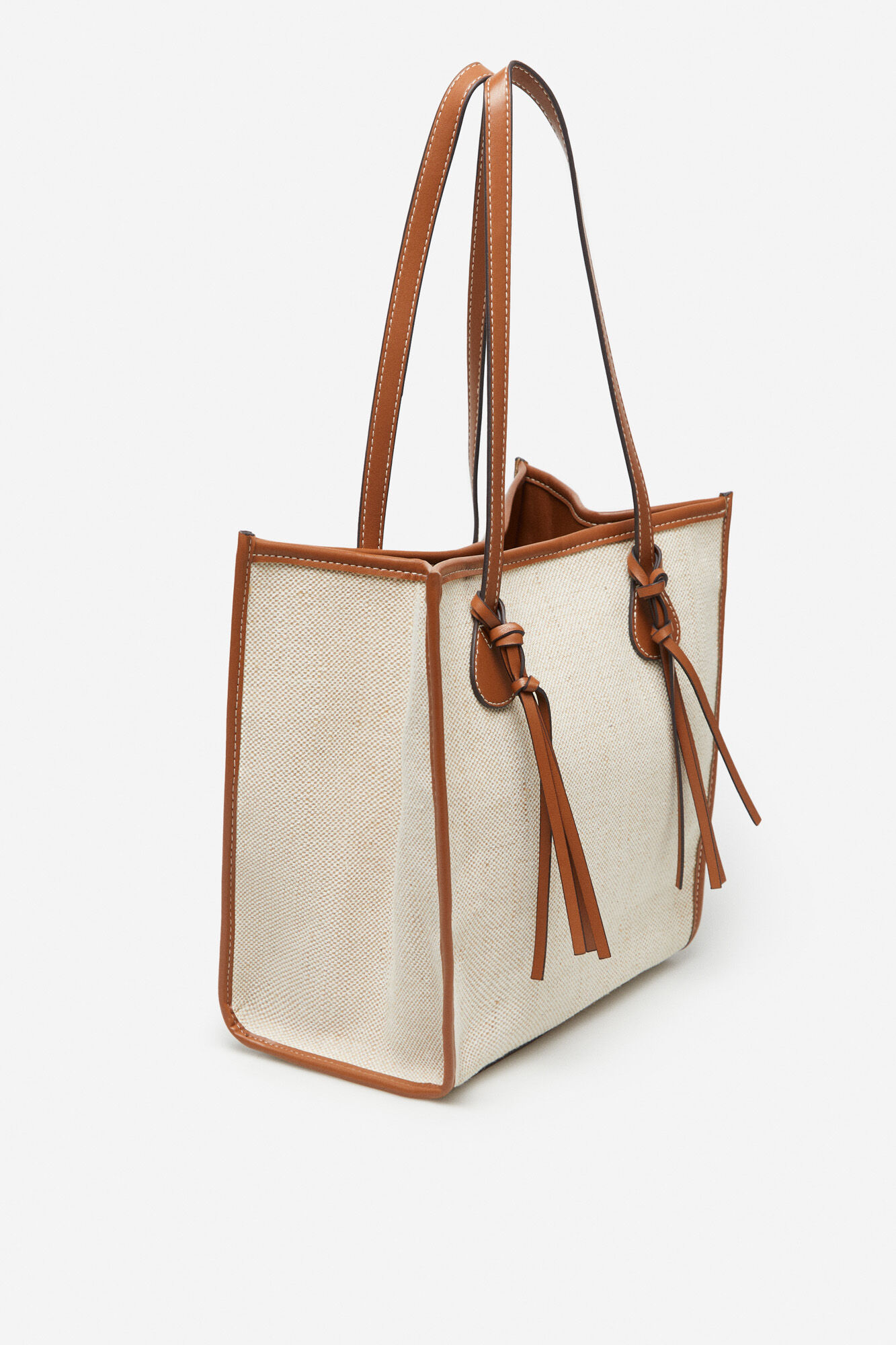 Sacola de compras com bolsa removível - Marrom