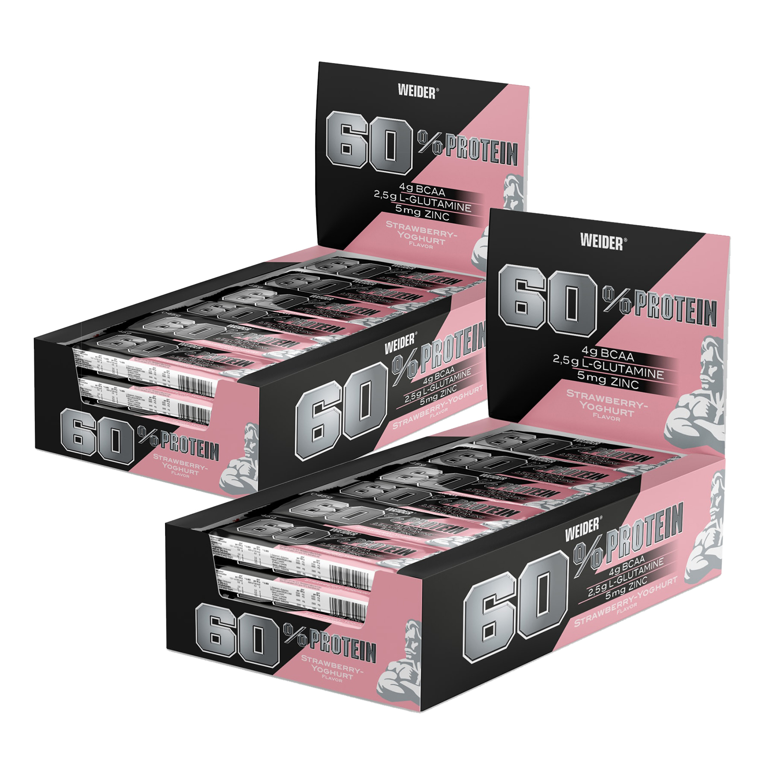 Doppelpack: 2x 60% Protein Bar (24x45g)