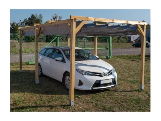 Carport, abri de voiture 3x5,10 m - 15,30 m2 - CAR1 - ALTANKA