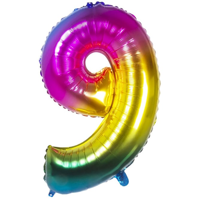 Folienballon - Bunte Zahl - 0 bis 9