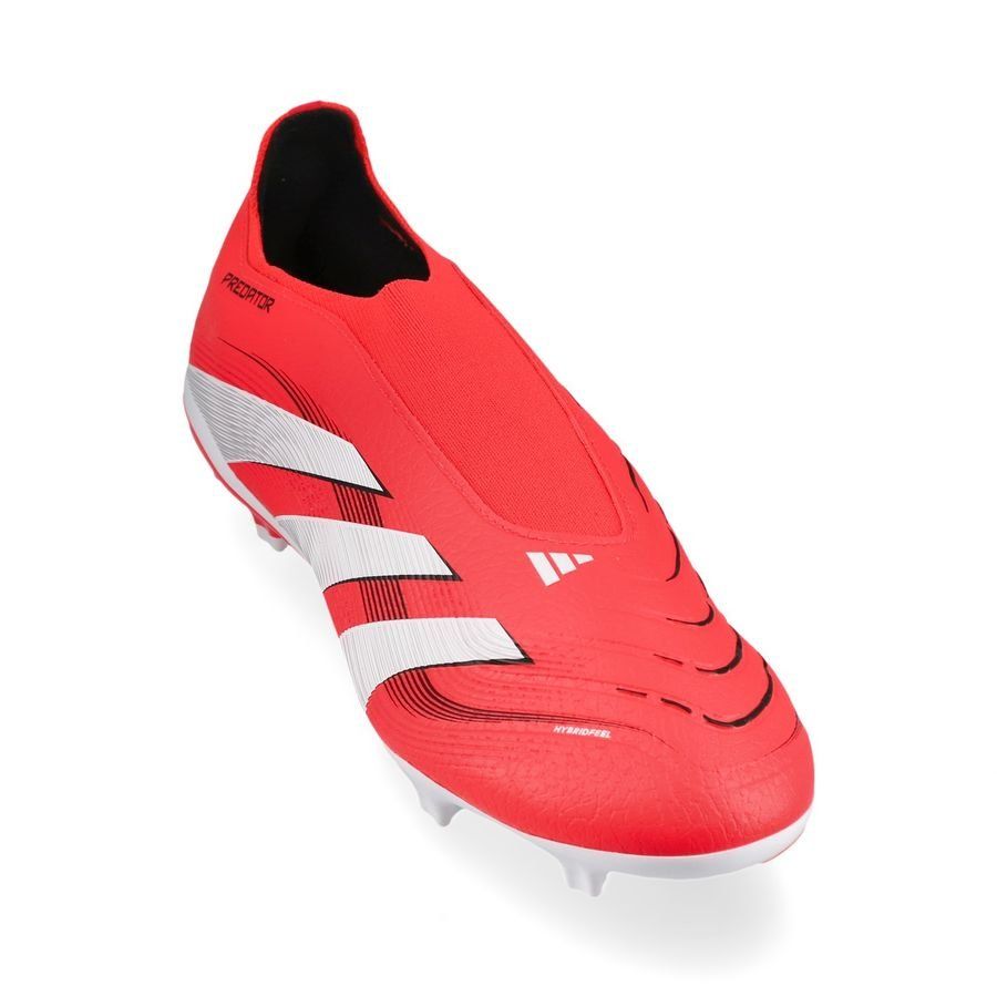 adidas Predator League Laceless FG/AG Pure Victory - Lucid Red/Blanc/Noir