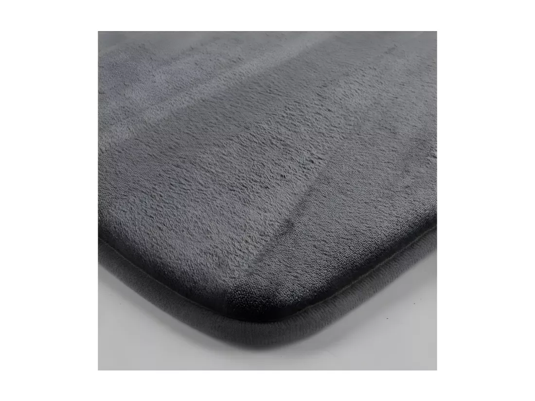Tapis de Bain 45 x 75 cm Bain Anthracite - Microfibre Relief