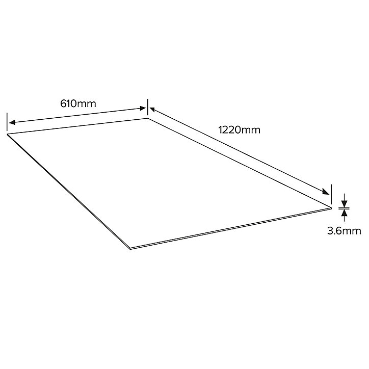 Panneau contreplaqué - 122 x 61 cm, ép.3,6 mm (vendu au panneau)