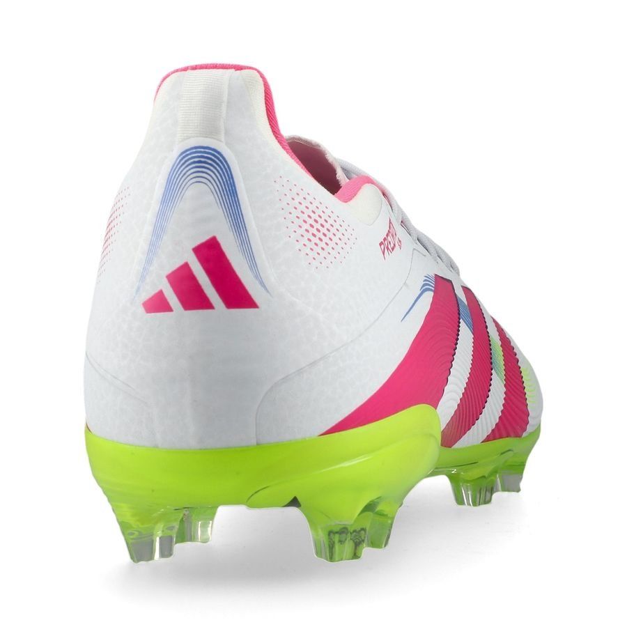 adidas Predator Elite FG Celestial Victory - Blanc/Lucid Pink/Lucid Lemon Enfant