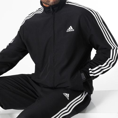 Ensemble De Survetement A Bandes 3 Stripes IC6750 Noir