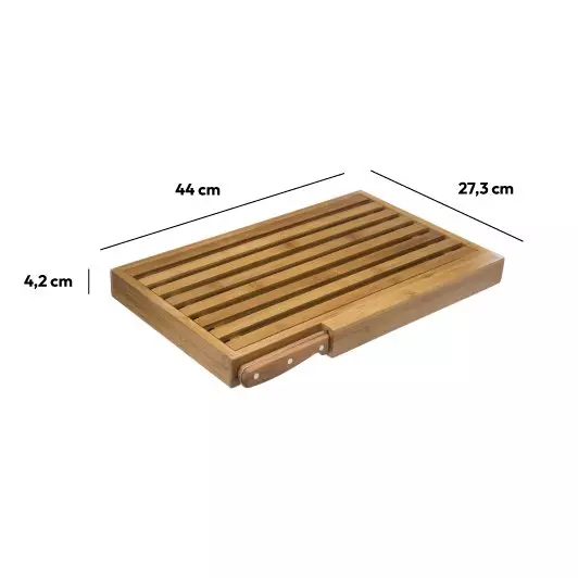 Planche à pain avec couteau (44 x 27 cm) Bambou Naturel