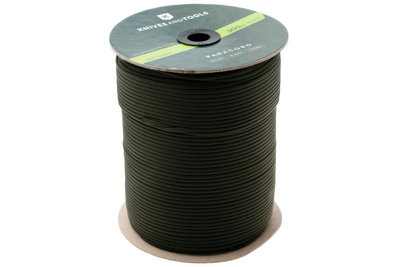 Knivesandtools 550 Paracord Type III, Army Green, 1000ft (300 m)