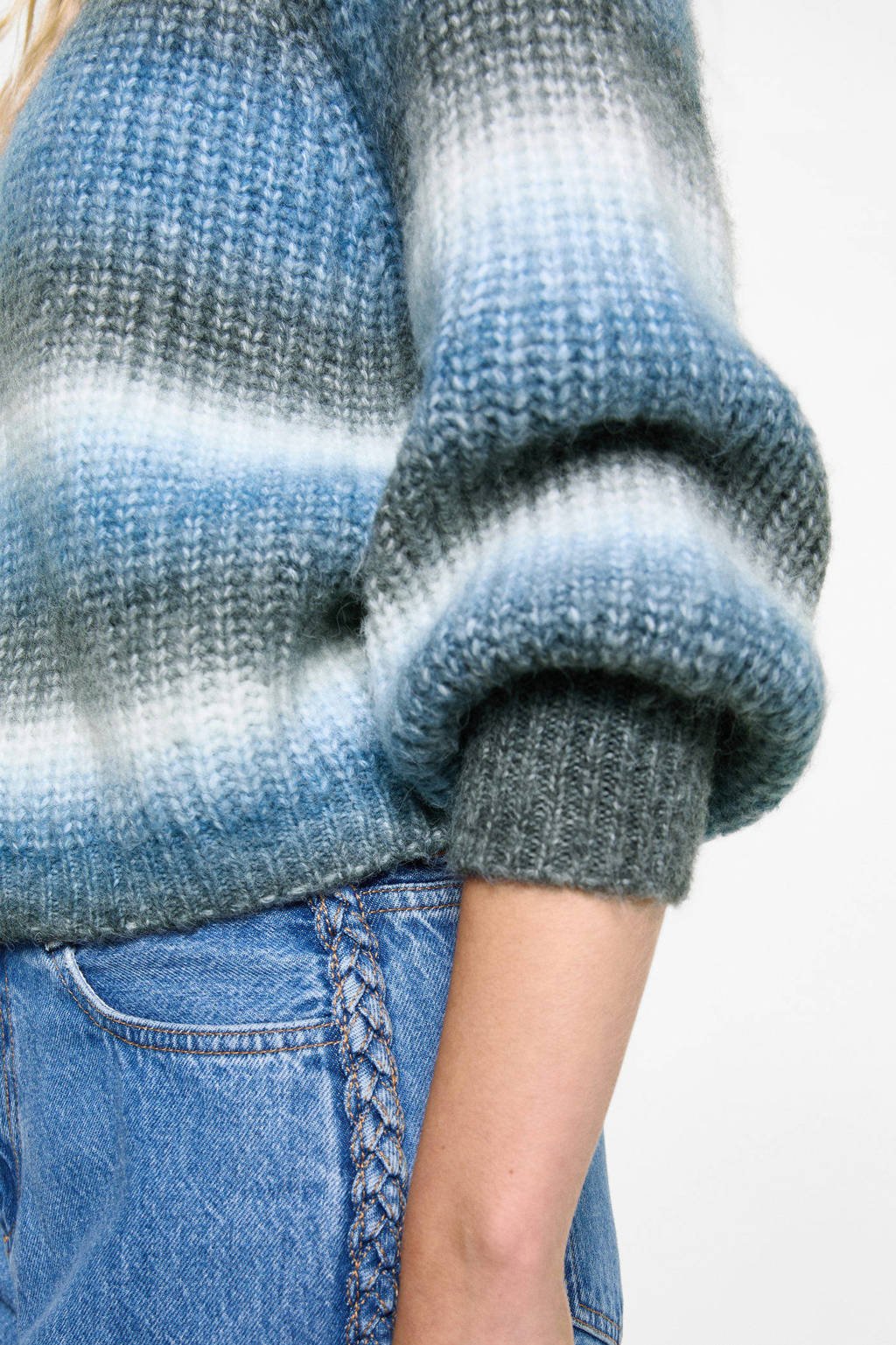 MANGO TEEN gebreide trui blauw