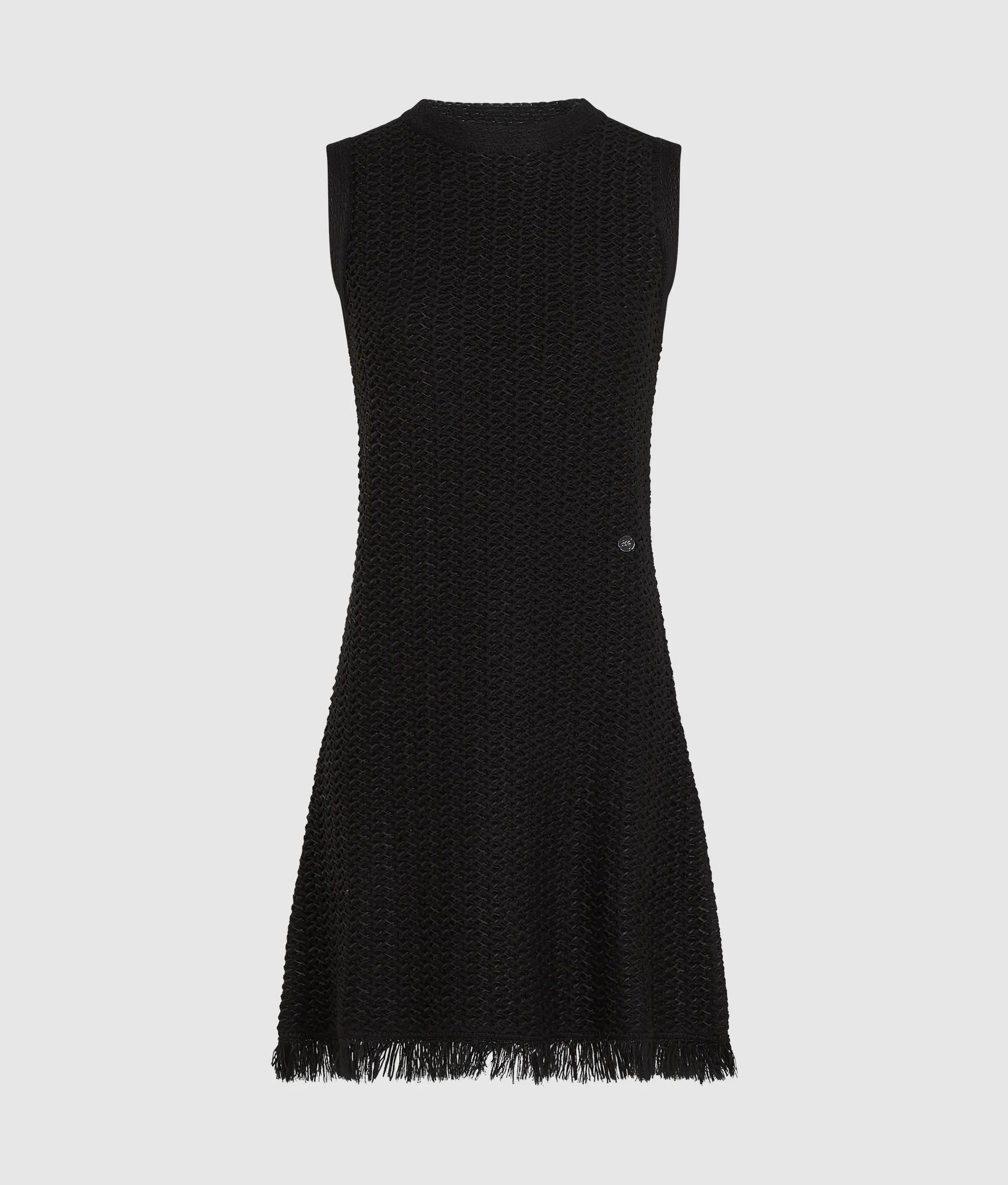 Getextureerde tricot jurk