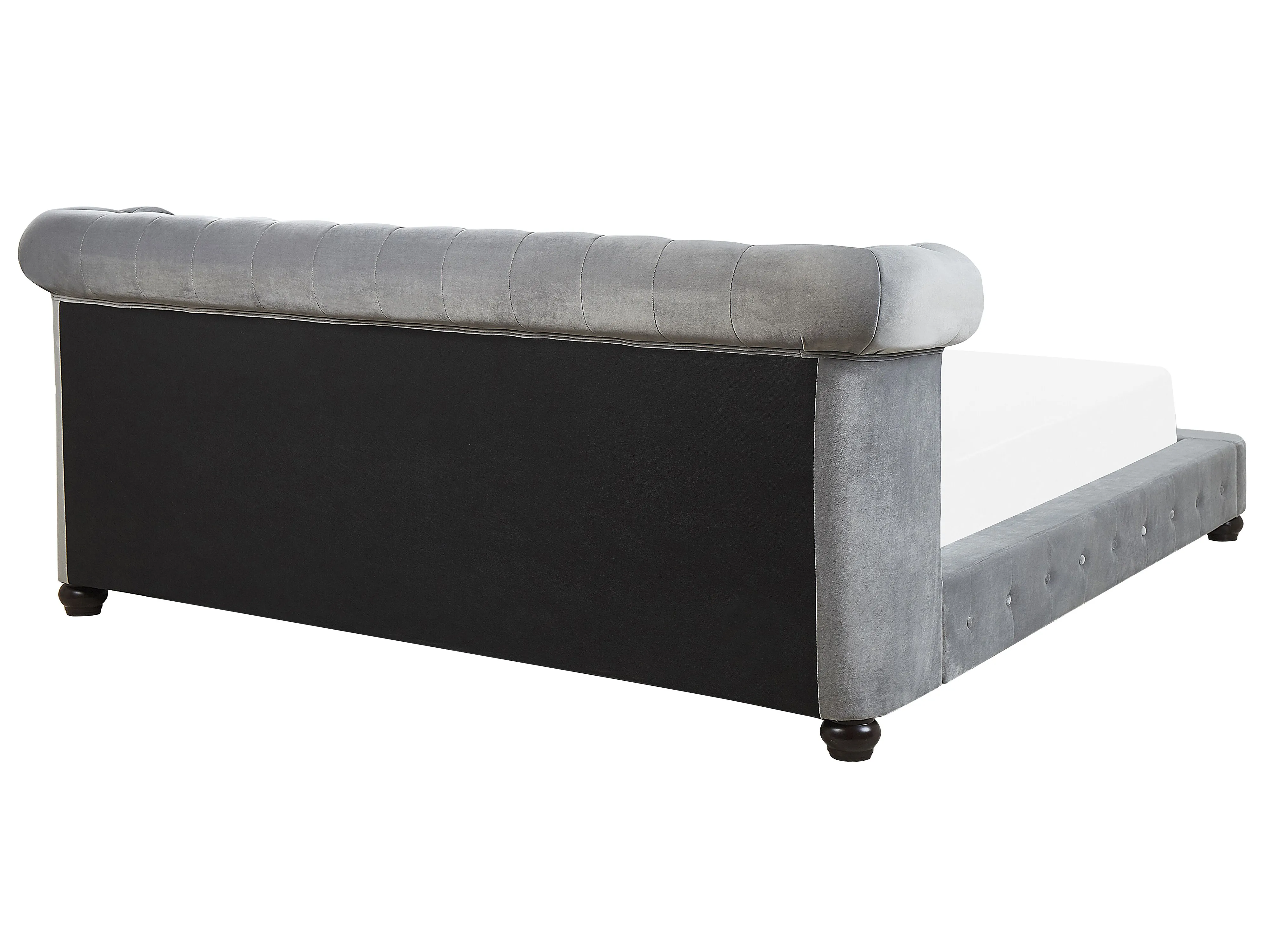 Waterbed Fluweel CAVAILLON 180 x 200 cm Lichtgrijs