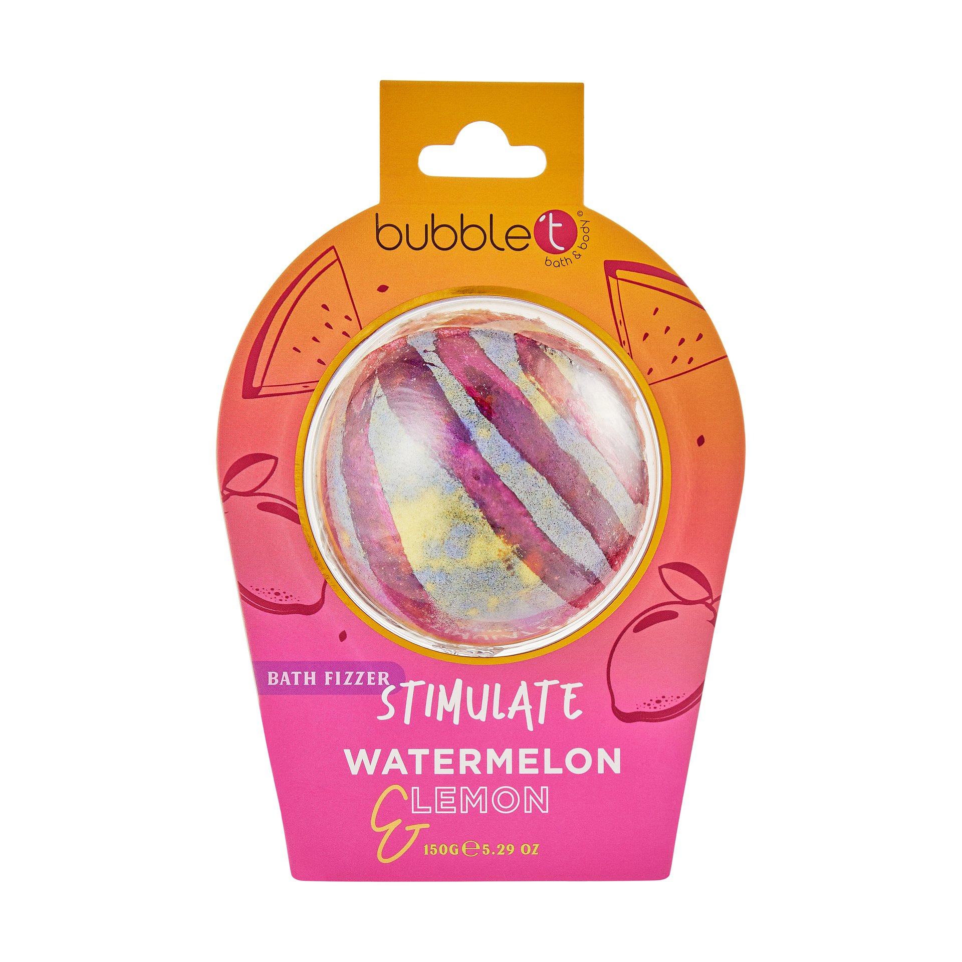 BubbleT Stimulate Watermelon & Lemon Bath Fizzer