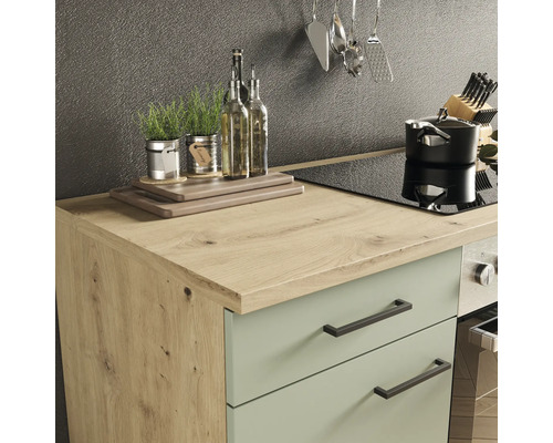 Flex Well Cara werkblad, afmetingen (B x L x D): 60 x 150,5 x 2,8 cm, ambachtelijk eikenhout
