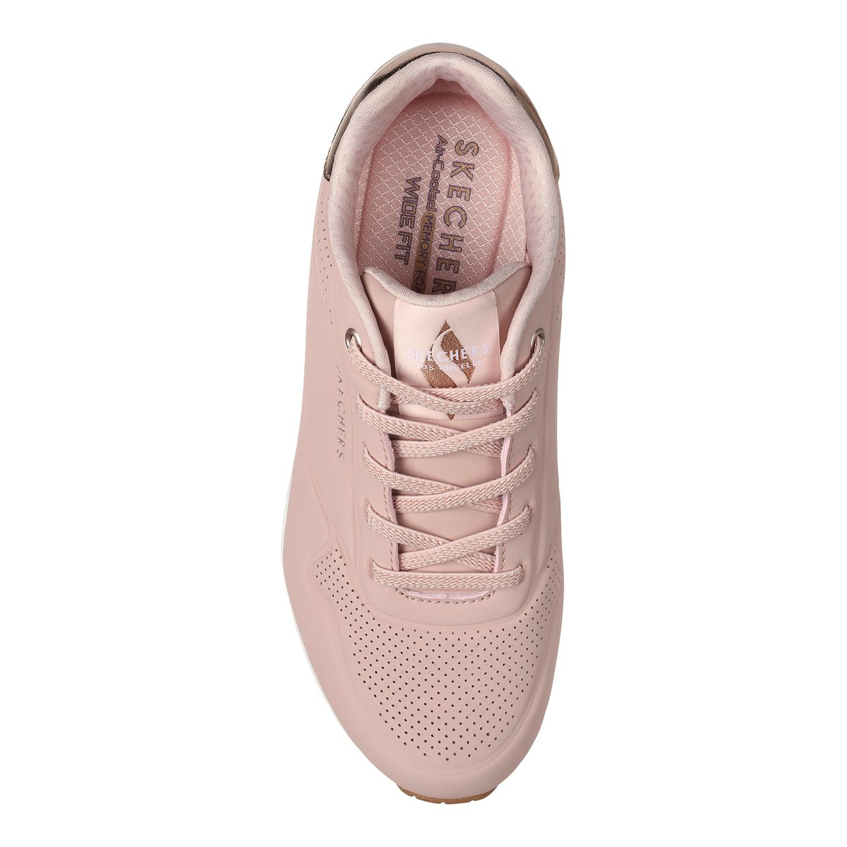 2X les points-Uno_shim-l-Baskets - Talon plat - Rose Clair