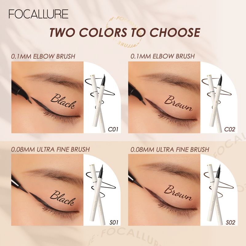 FOCALLURE - Langdurige waterdichte vloeibare eyeliner - 2 soorten