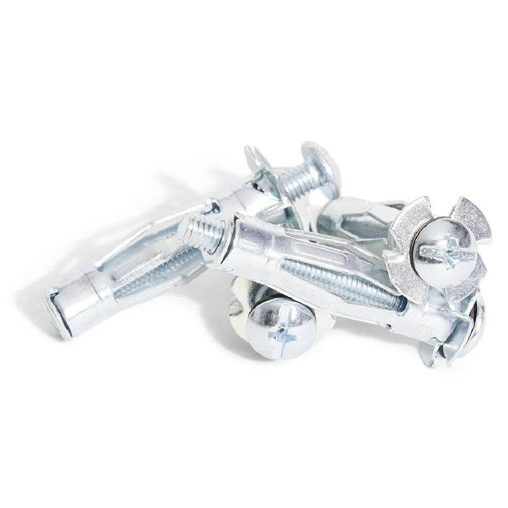4 chevilles métalliques pour matériaux creux avec vis - Ø11x36 mm