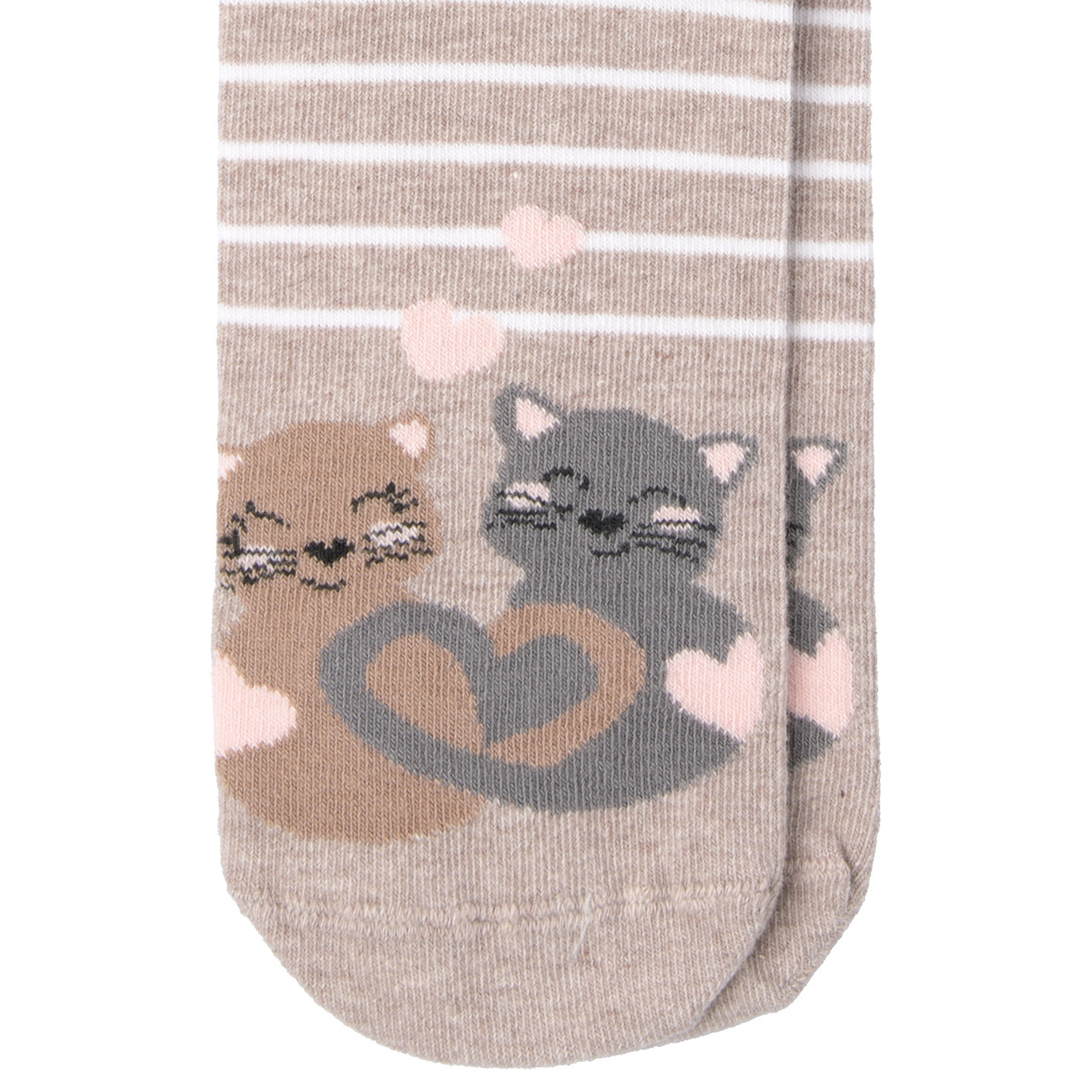 Gina Benotti 1 Paar Damen Socken mit Katzen-Motiv braun