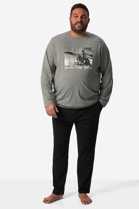 Men+ Schlafanzug, Zweiteiler, Bauchfit, Langarmshirt, lange Hose, bis 8 XL