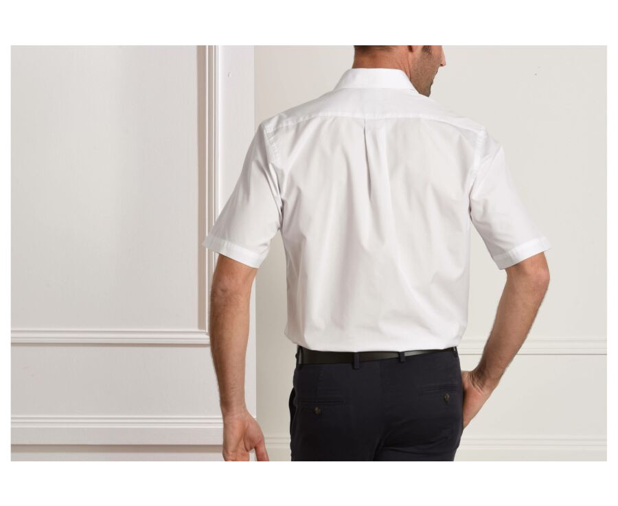 Chemise blanche en coton - Poche poitrine - ALBERT MC