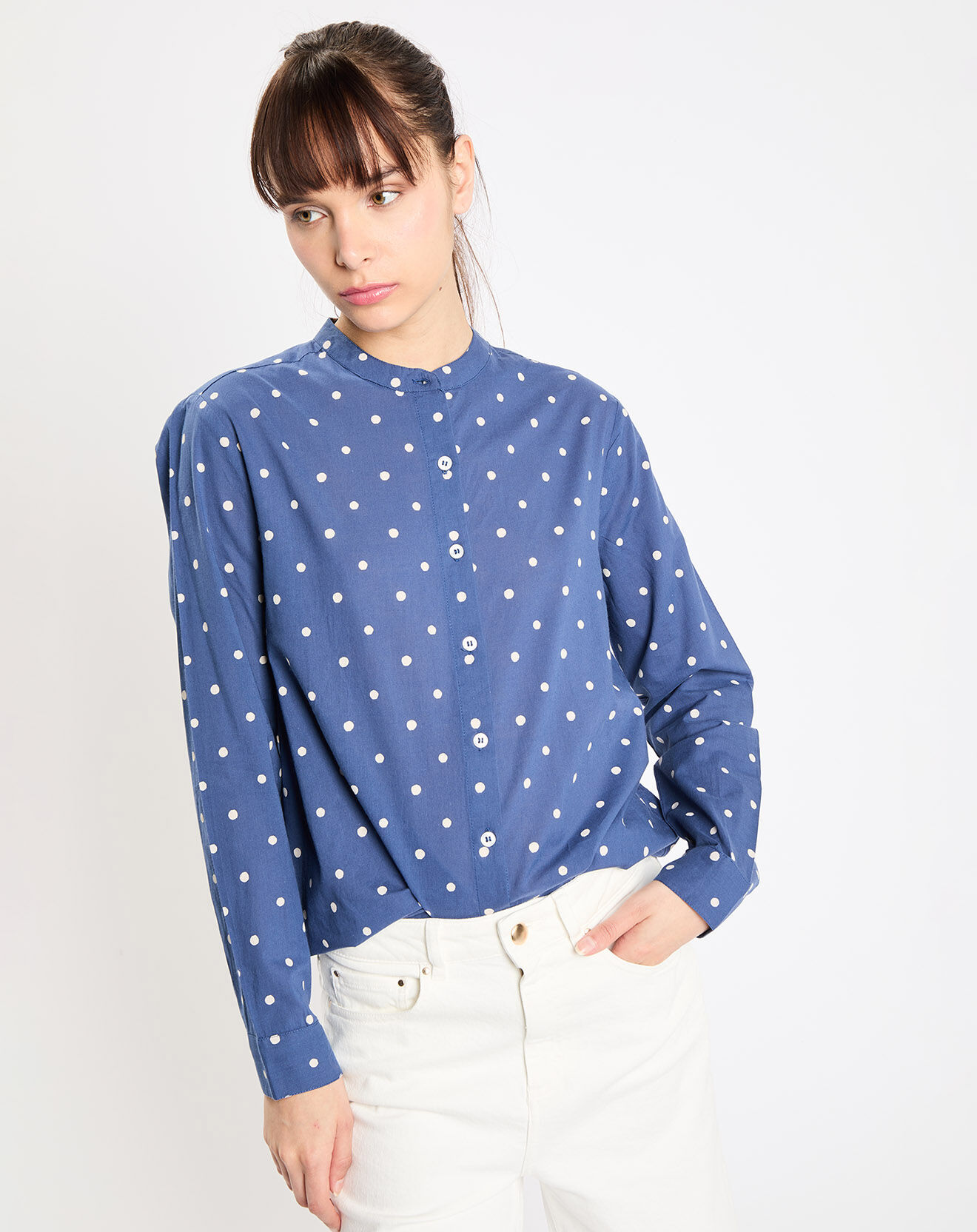 Jodhpur Chemise Radja indigo bleu/écru