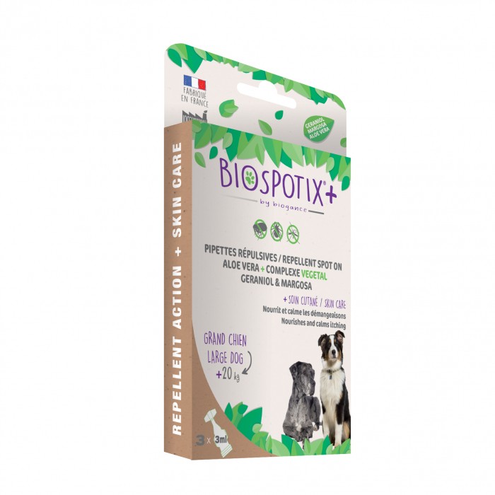 Pipettes répulsives Biospotix+ pour chien & chiot