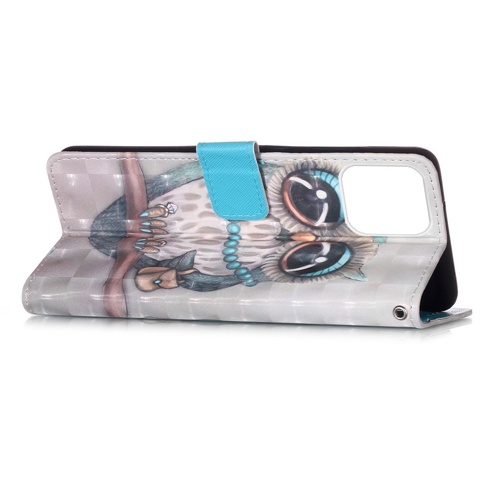 iPhone 12 / iPhone 12 Pro Leder Tasche - Eule