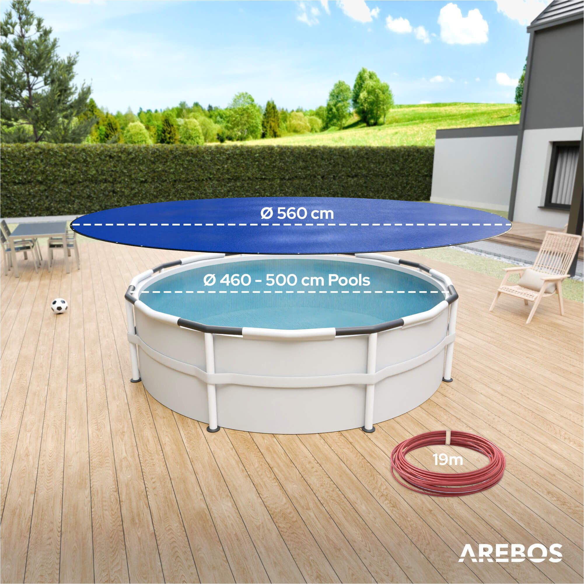 Poolabdeckung rund 560 cm (Für Ø 460-500 cm Pools)