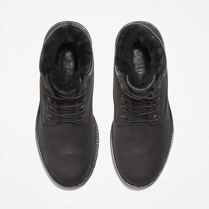 Bota Timberland Premium de 6 polegadas para mulheres na cor preta.