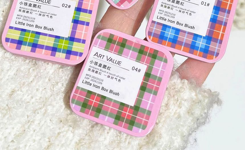 Art Value - Checkered Little Iron Box Blush - 4 kleuren