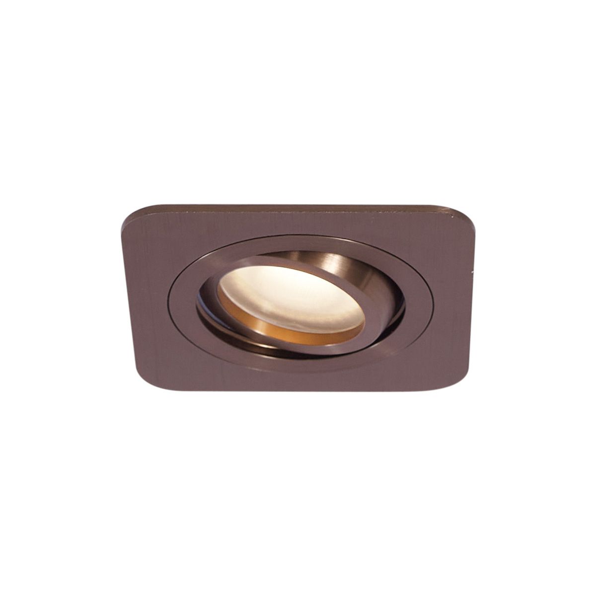 Set van 6 afgeronde inbouwspots donkerbrons GU10 50mm IP44 - Alberto