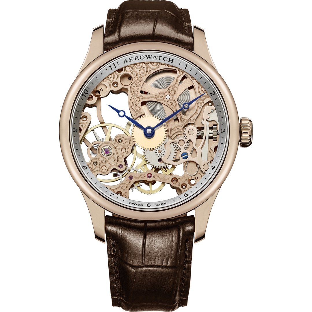 Aerowatch Renaissance Classic Skeleton Rosé