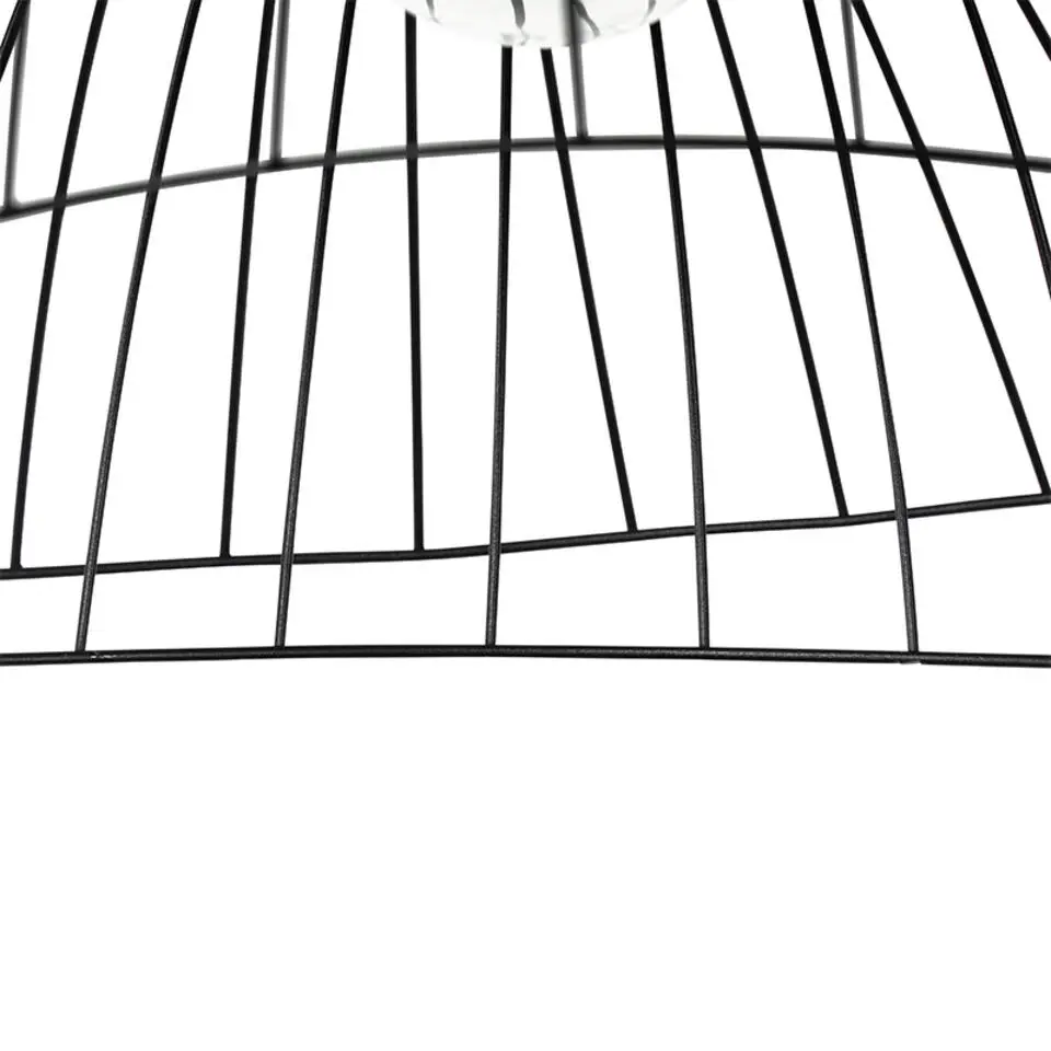 Qazqa hanglampen pua zwart e27